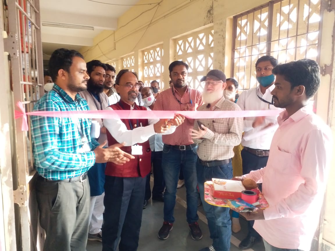 Principal Dr. Ashok Upadhyay sir n staff members @ Opening of college Canteen